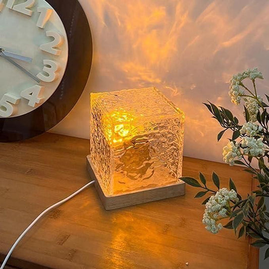 🌊 Rotating Water Ripple Night Light Aura Lamp ✨