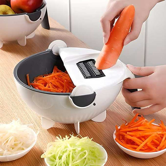 🥗 9-in-1 Magic Rotate Veggie Cutter ✨🍴