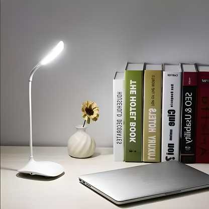 💡 USB Rechargeable LED Desk Lamp - Touch Control, White (21 cm) ✨