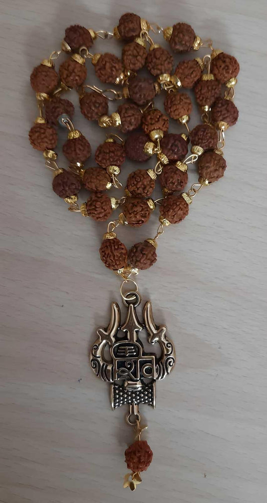 🌟 Divine Rudraksha Gold-Plated Chain 🙏✨