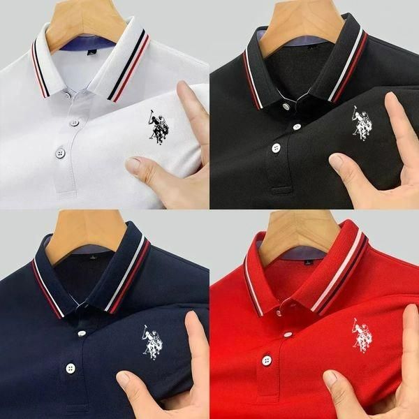 👕 Men's Solid Half-Sleeve Polo T-Shirts (Pack of 4) ✨