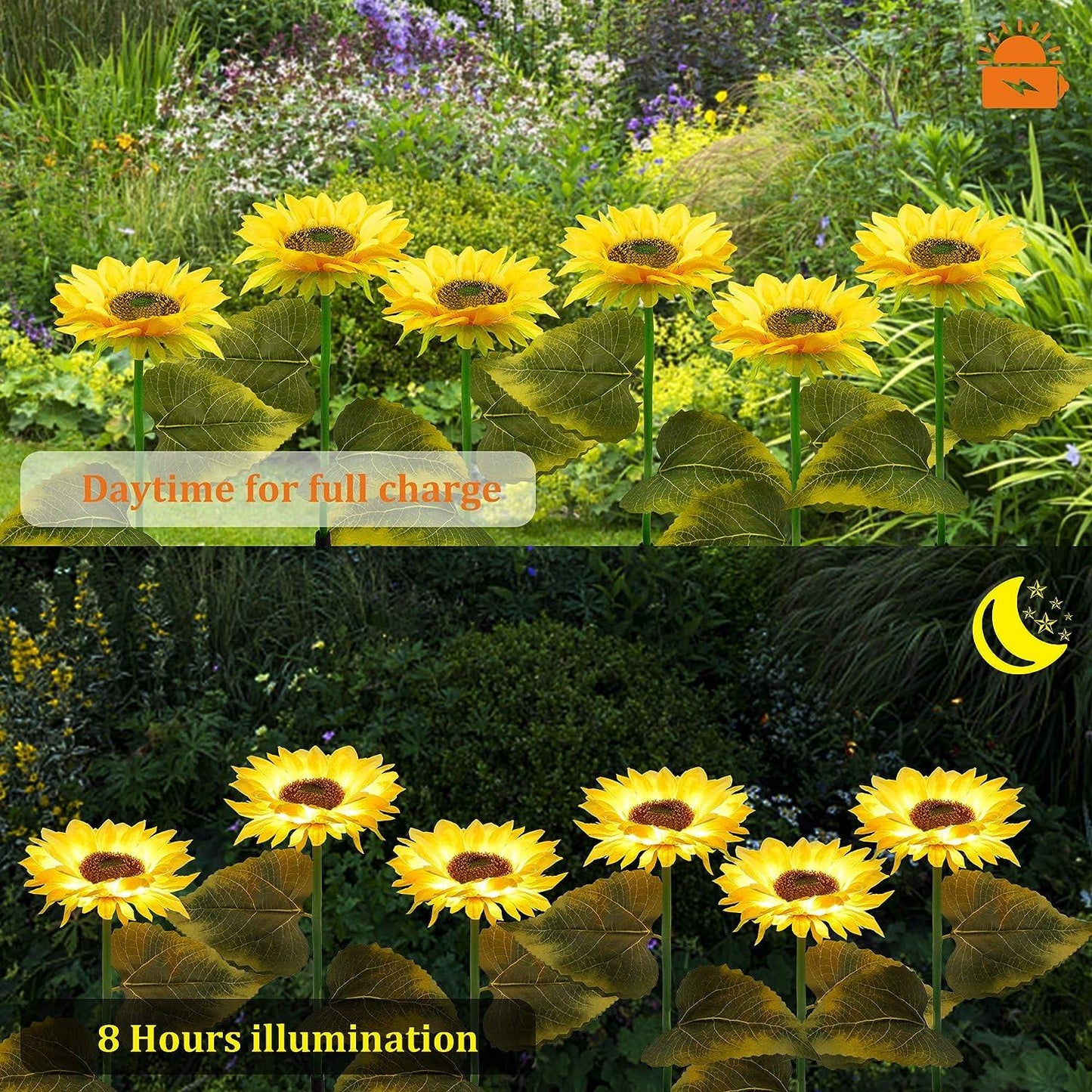 🌻 Sunflower Solar-Powered Light (Pack of 1) ✨