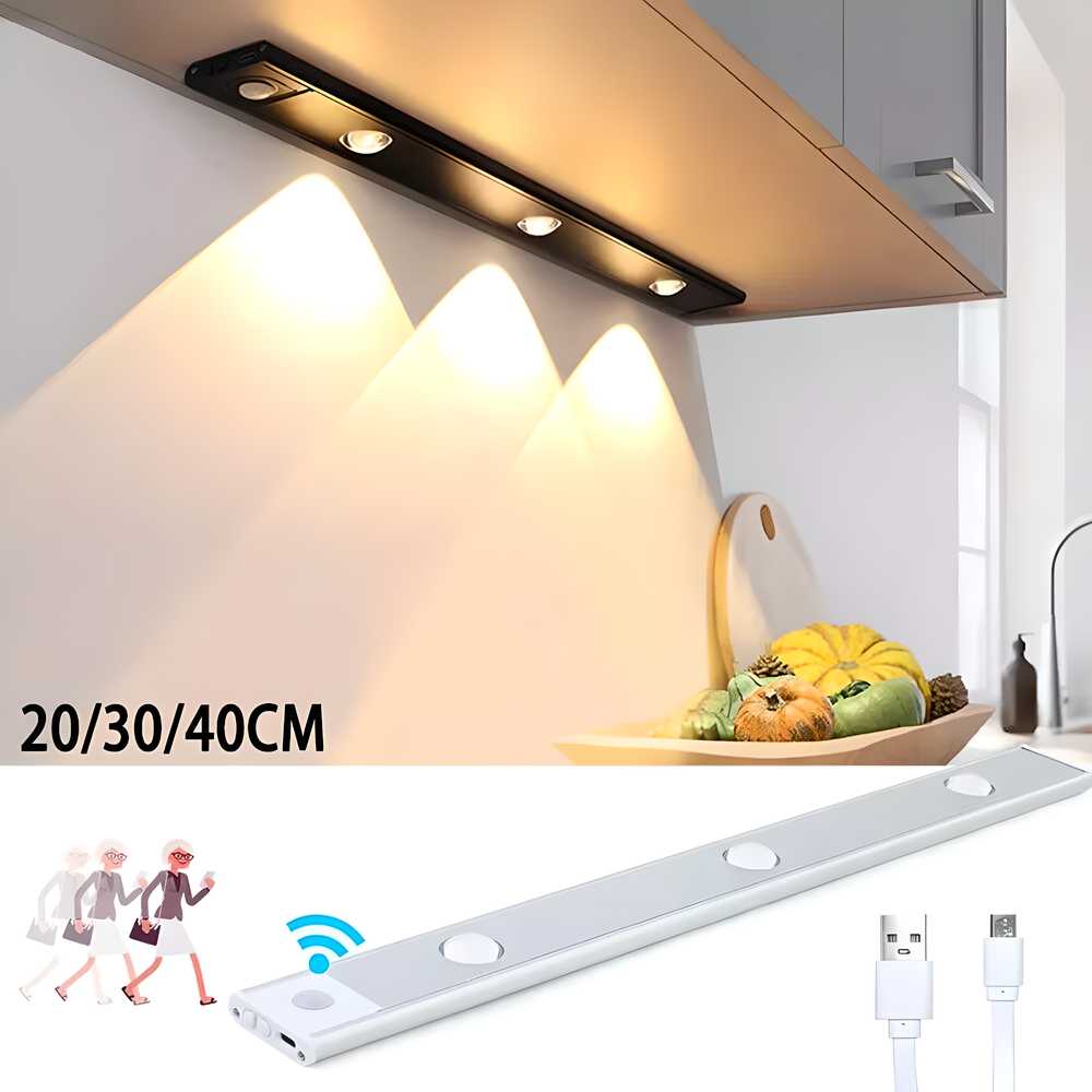 💡 LED PIR Motion Sensor Cabinet Light - USB Rechargeable ✨